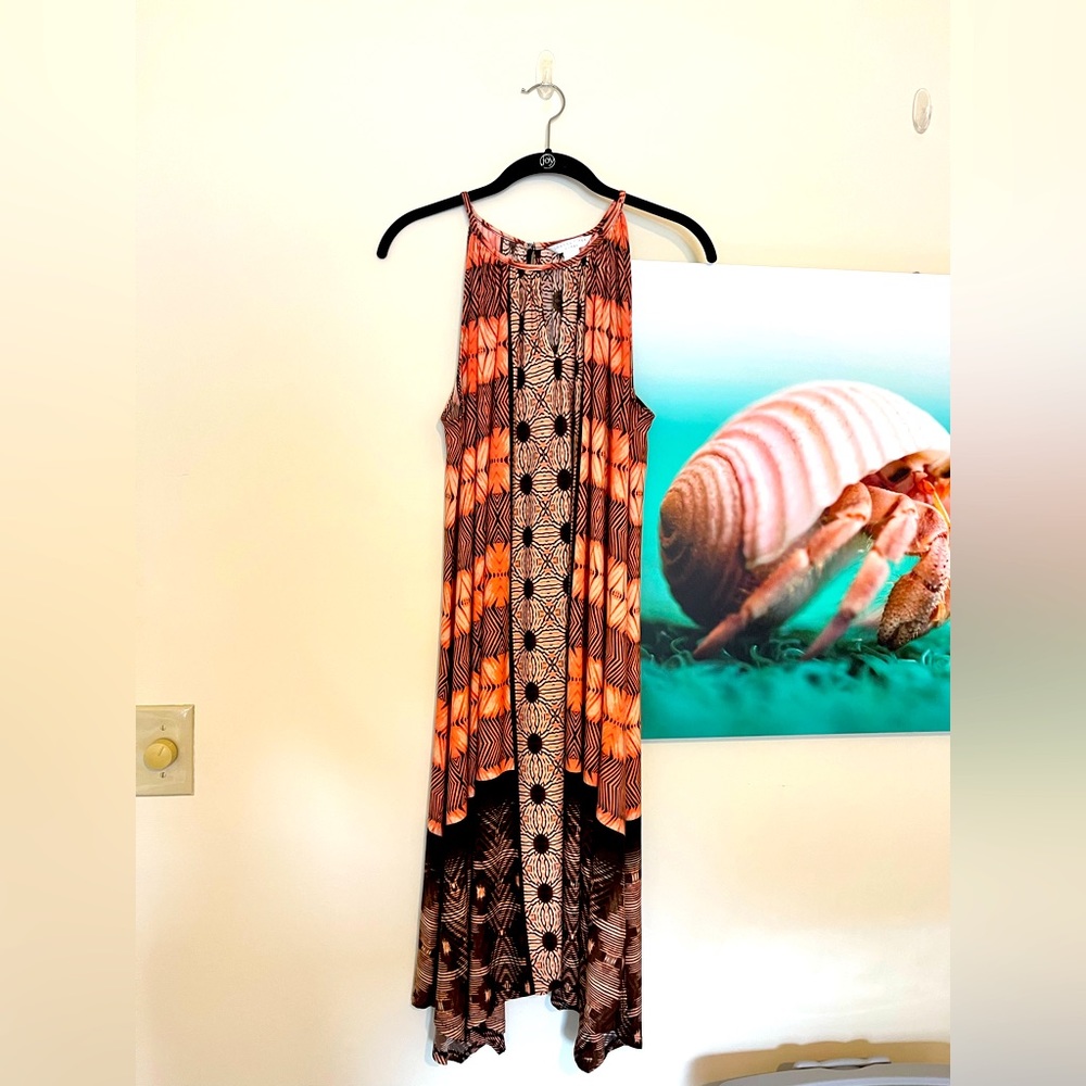 London Times, plus size summer swing dress